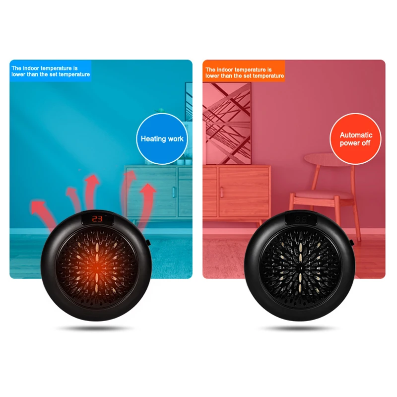 

Portable Mini Desktop Electric Heater 600w Round Power Saving Heating Device Home Office Supplies HVAC Systems & Parts WWO66