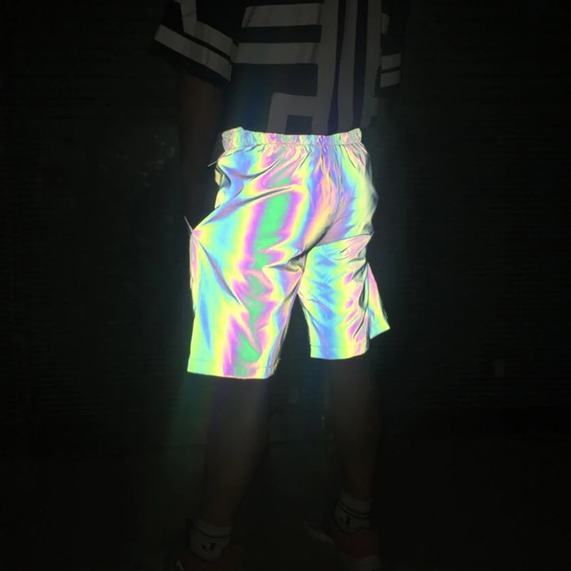 Светоотражающие шорты со светящимися карманами брюки для мужчин и женщин