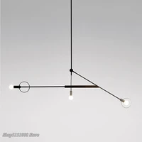 modern geometric art pendant lights nordic line hanging lamp loft industrial home decor kitchen light fixture luminaire
