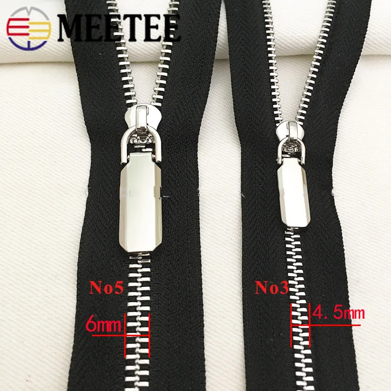 

5pcs Spring Lock Zipper Sliders for 3# 5# Metal Zipper Sewing Zips Head Repair Kit Replacement DIY Bag Accessories
