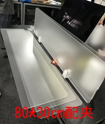 Translucent 80x30cm Индивидуальный офисный стол перегородка стол разделитель акриловый экран доска настольная перегородка оборудование мебель аксессуары - Цвет: Translucent 80x30cm