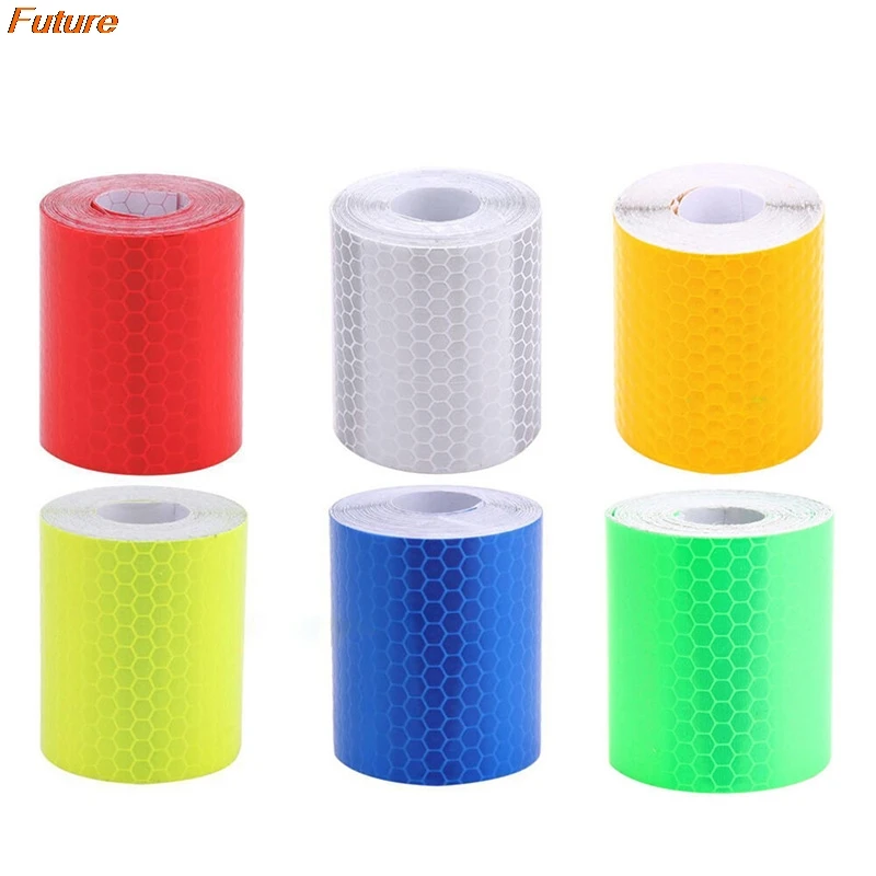 

100cm X 5cm Waterproof Warning Tape Sticker Warning Light Reflective Sticker Protective Sticker Reflective Film Car Safety Sign