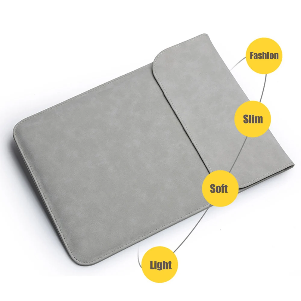 Portable PU Laptop Sleeve Bag Notebook Handbag Case For Macbook Air Pro 11 12 13 Retina New Pro 13.3 15.4 Touch Bar Cover