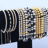 beads bracelet stainless steel bracelets for women men fashion statement minimalist bracelets punk gold chain bracelet jewelry