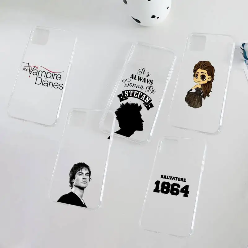 

The Vampire Diaries Phone Case Clear Transparent for iPhone 11 12 13 mini pro XS MAX 8 7 6 6S Plus X 5S SE XR 2020