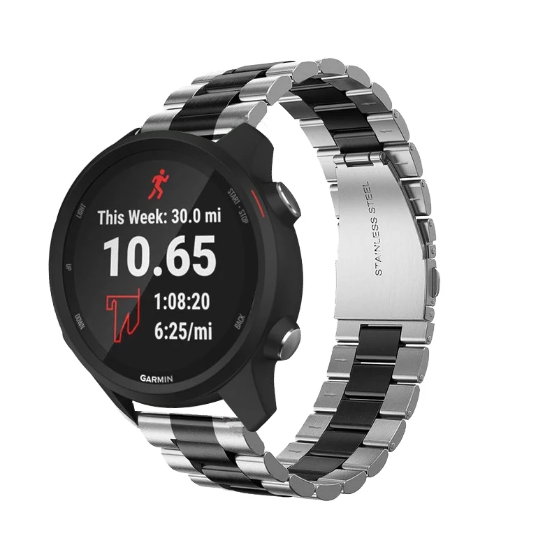 

20mm Stainless Steel Straps for Garmin Vivoactive 3/ Venu / Venu SQ/Forerunner 245 Sport Wrist band for Samsung Galaxy active 2