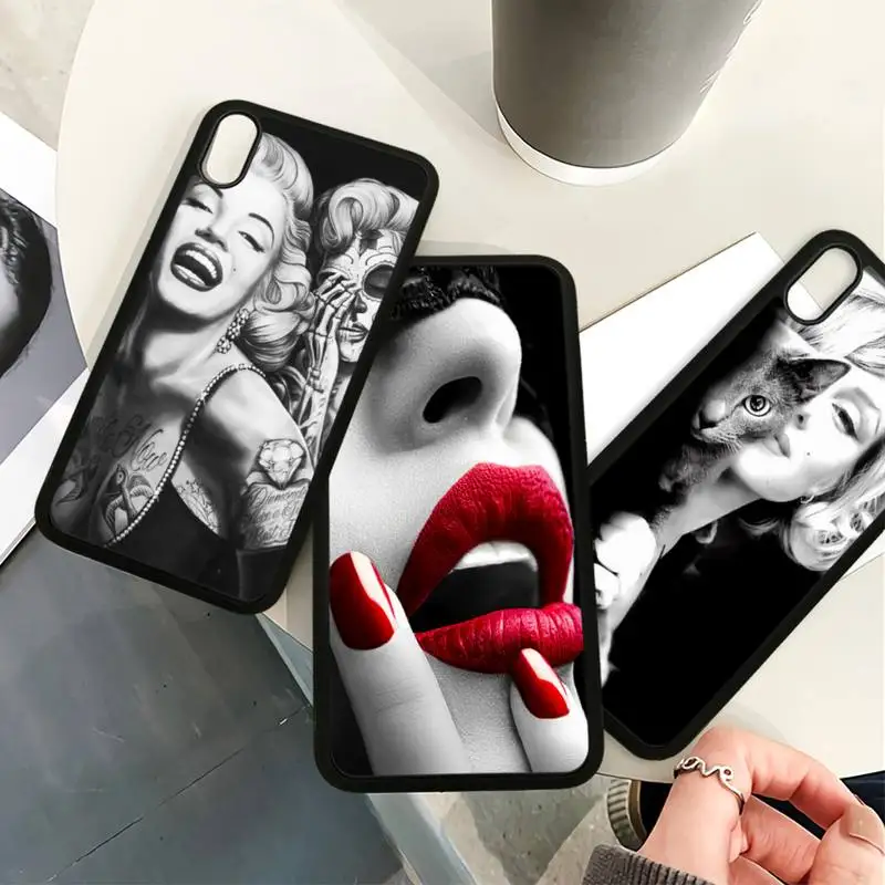 

Sexy Girl Marilyn Monroe Soft TPU Hard PC Phone Case For IPhone 12 11 Pro Max Xs X Xr 7 8 6 6s Plus Se 2020 Cover
