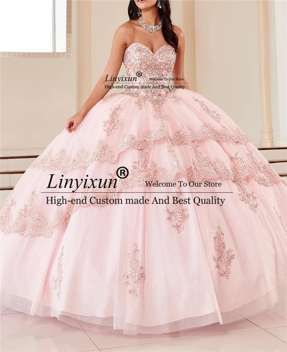 

New Ball Gown Quinceanera Dresses 2021 Appliques Crystals Court Train vestido de 15 anos Lace-Up Sweet 16 Dresses With Jacket