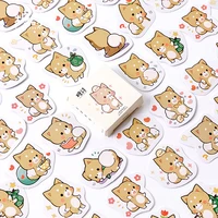 45pcslot cute cartoon shiba inu dog stickers decoration scrapbooking paper creative stationary sticker school supplies