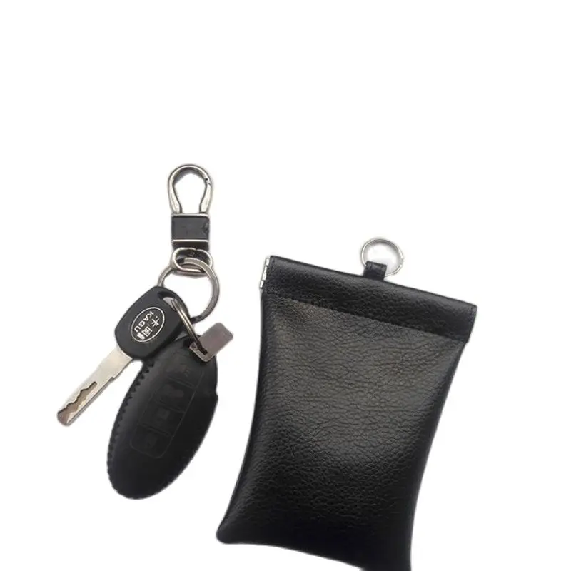 

Soft Leather Car Key Sensor Jammer Bag Card NFC Anti-Scan Sleeve Signal Blocker Location Protector GPS Anti Tracking Anti-Spy