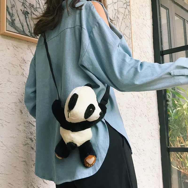 Милая модная сумка на плечо с рисунком панды в Корейском стиле Диагональная