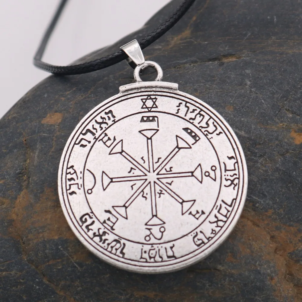 Соломоновы Seal Sun Amulet ожерелье Европейский веер мода Пентакль Солнечный талисман ключ Соломона амулет кулон ювелирные изделия