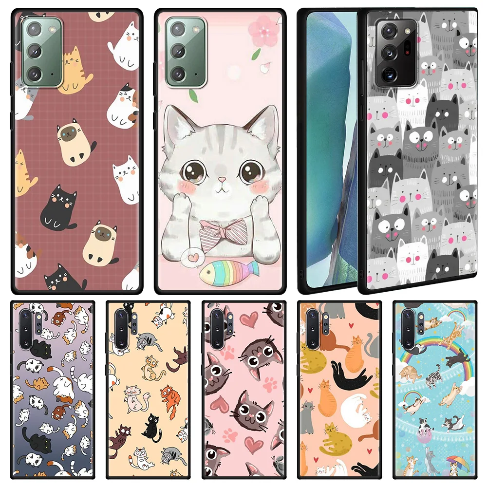 

Tpu Cover for Samsung Galaxy Note 20 Ultra 10 Plus 10Lite 9 8 M31 M31s M51 M30s Shockproof Soft Case Happy Cat Day!