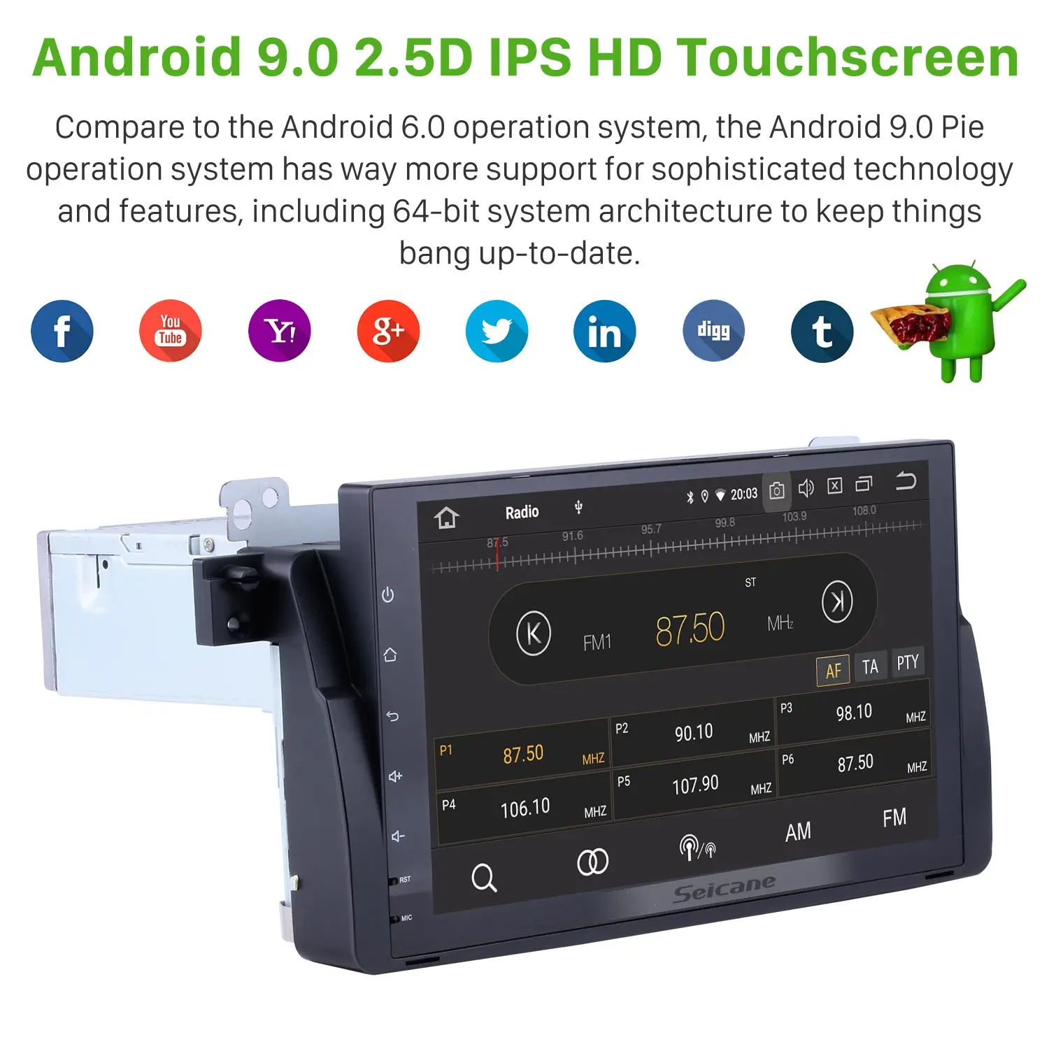 Seicane Авто 9 "автомобиль gps Navi Android 0 HD 8 ядро для BMW 3 серии M3 E46 316i 318i 320i 323i 325i 1998 1999