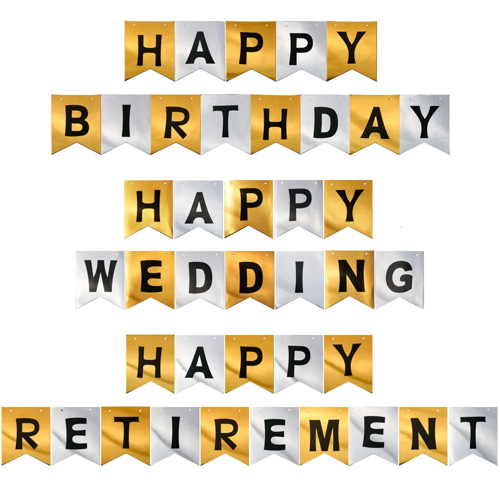 Счастливой свадьбы тянуть цветок флаг баннер с днем рождения Свадебные