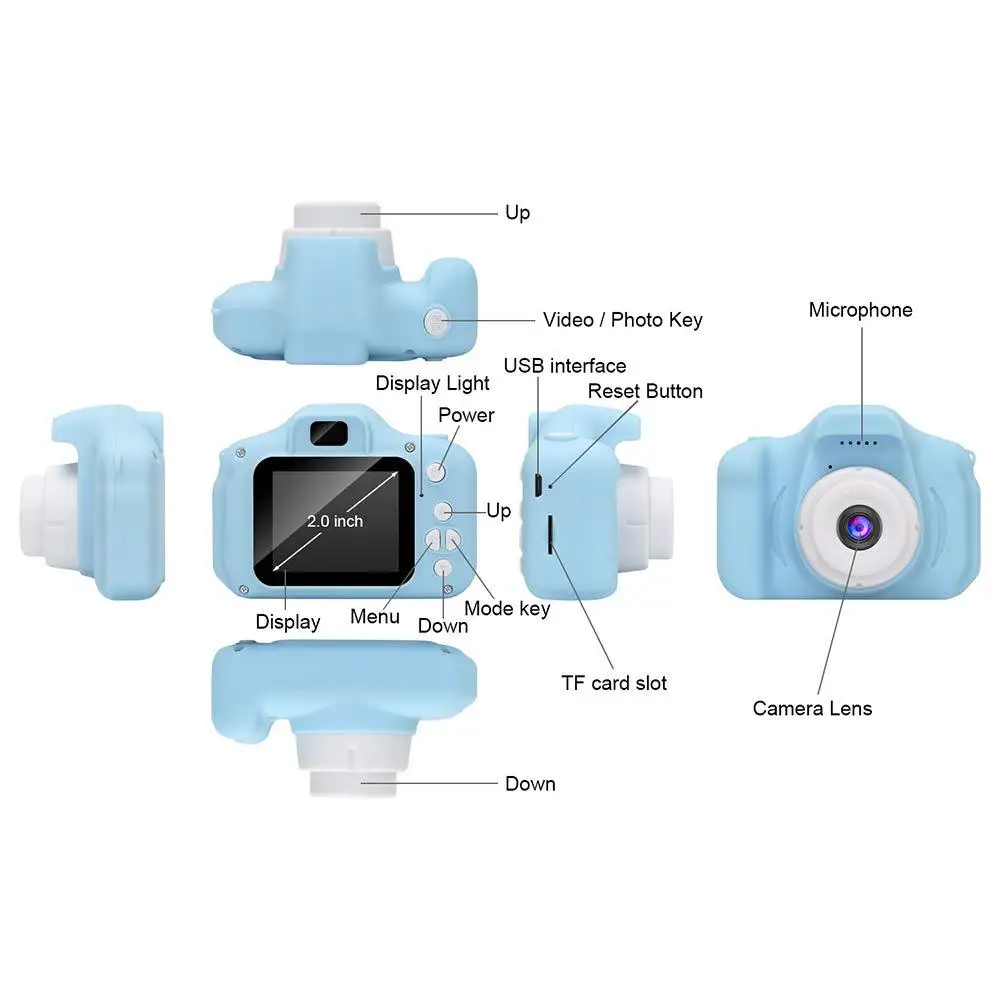 EastVita Kids Digital Video Camera Mini Rechargeable Children Shockproof 8MP HD Toddler Cameras Child Camcorder | Электроника