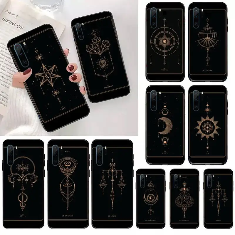 

Sun Flowers Cat Snake Moon Phone Case For Huawei honor Mate P 10 20 30 40 i 9 8 pro x Lite smart 2019 nova 5t