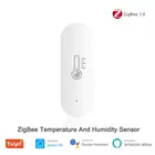 Tuya ZigBee датчик температуры и влажности умный дом гигрометр термометр нужен концентратор Zigbee поддержка Alexa Google Assistant