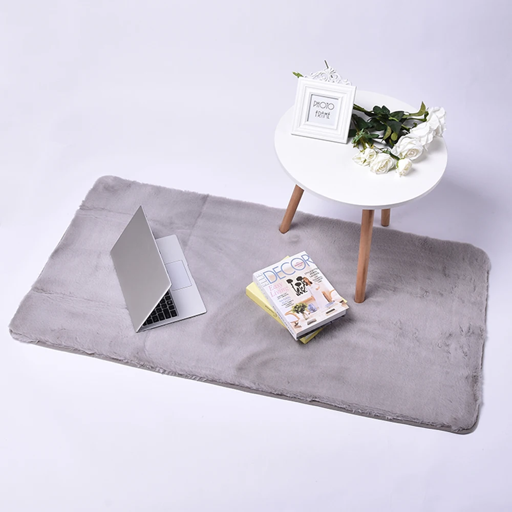 Мягкий ковер пушистый меховой напольный стул из кроличьего меха подушки для