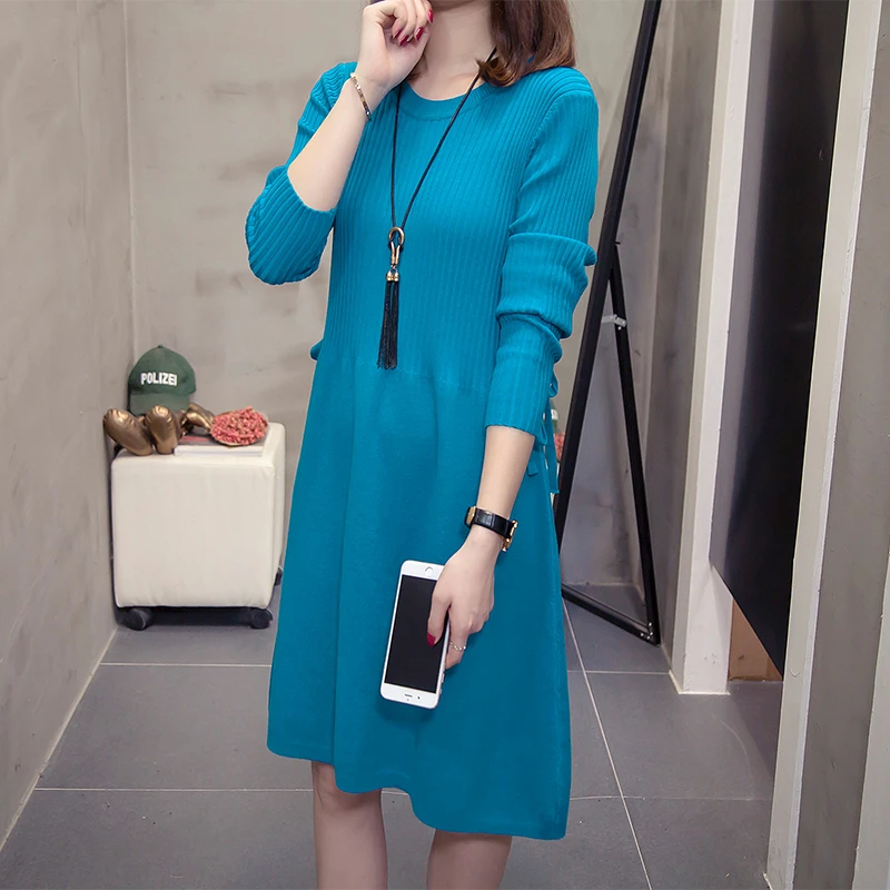 Размера плюс свитера платья 2021 женская обувь сезон осень зима Модный корейский