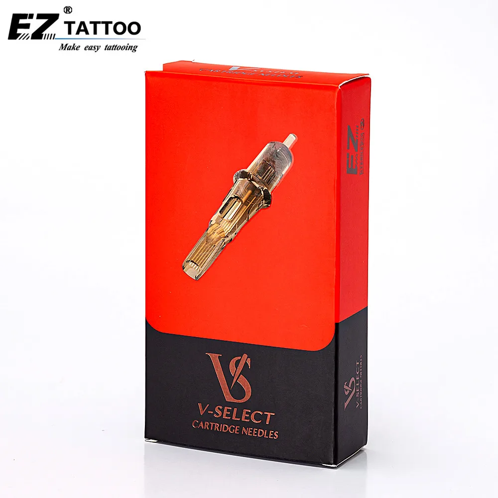 EZ V System Tattoo Needle Cartridge #12 (0.35 MM) Curved MagnuRound Magnum Safety Membrane for Rotary Tattoo Machines 20 PCS/Box