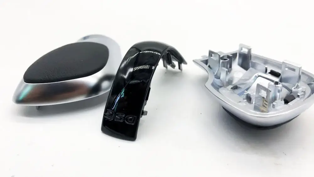 Хромированная матовая с кожаной ручкой переключения передач боковая крышка DSG