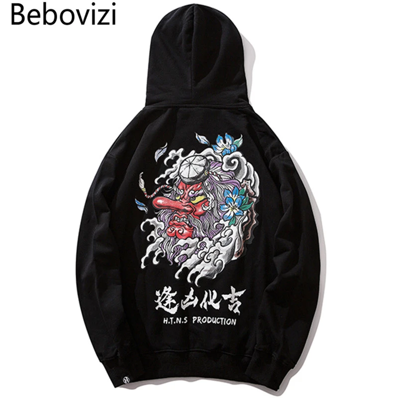 Bebovizi 2019 японская хип-хоп толстовка с принтом уличная хлопковая в китайском стиле