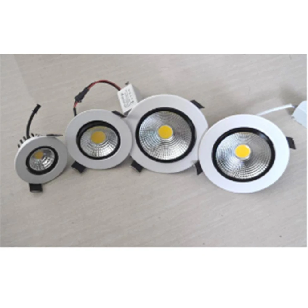 

White plus black blade seven open cob wide pressure downlight warm white small medium large