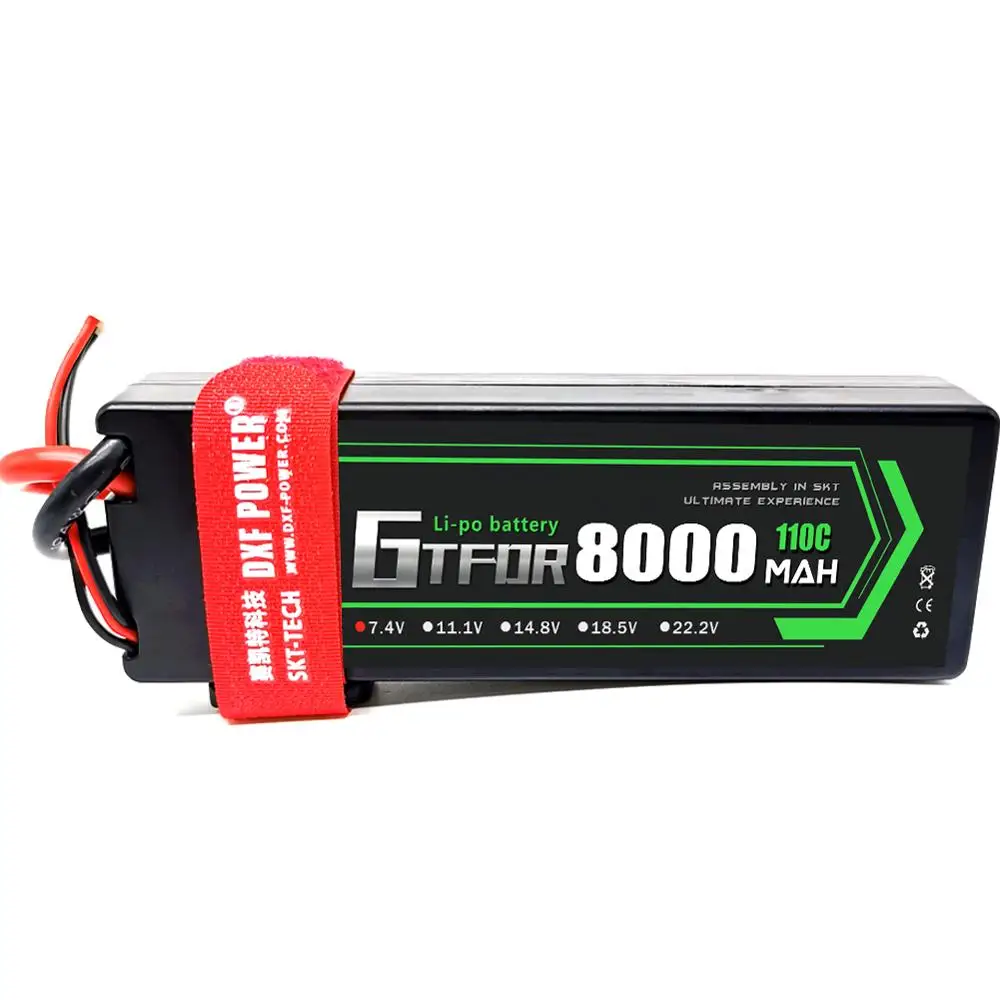 GTFDR 2S Lipo Battery 7 4 В 110C-220C 8000 мАч твердый корпус RC Deans Plug для 1/10 1/8 tour rc car buggy Car Truck |