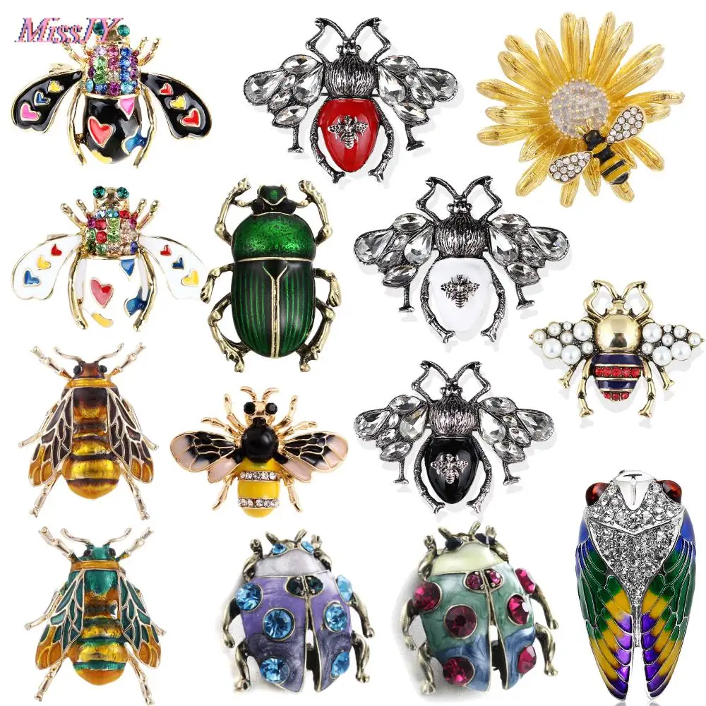 

Брошь для женщин, большая Винтажная брошь в форме пчелы, божьей коровки