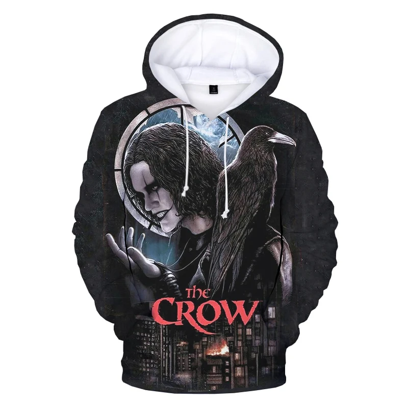 

The Crow 3D Print Hoodie Men Women Fashion Casual Long Sleeve Hip Hop Pullover Horror Movie Harajuku Streetwea Men-Pullovers