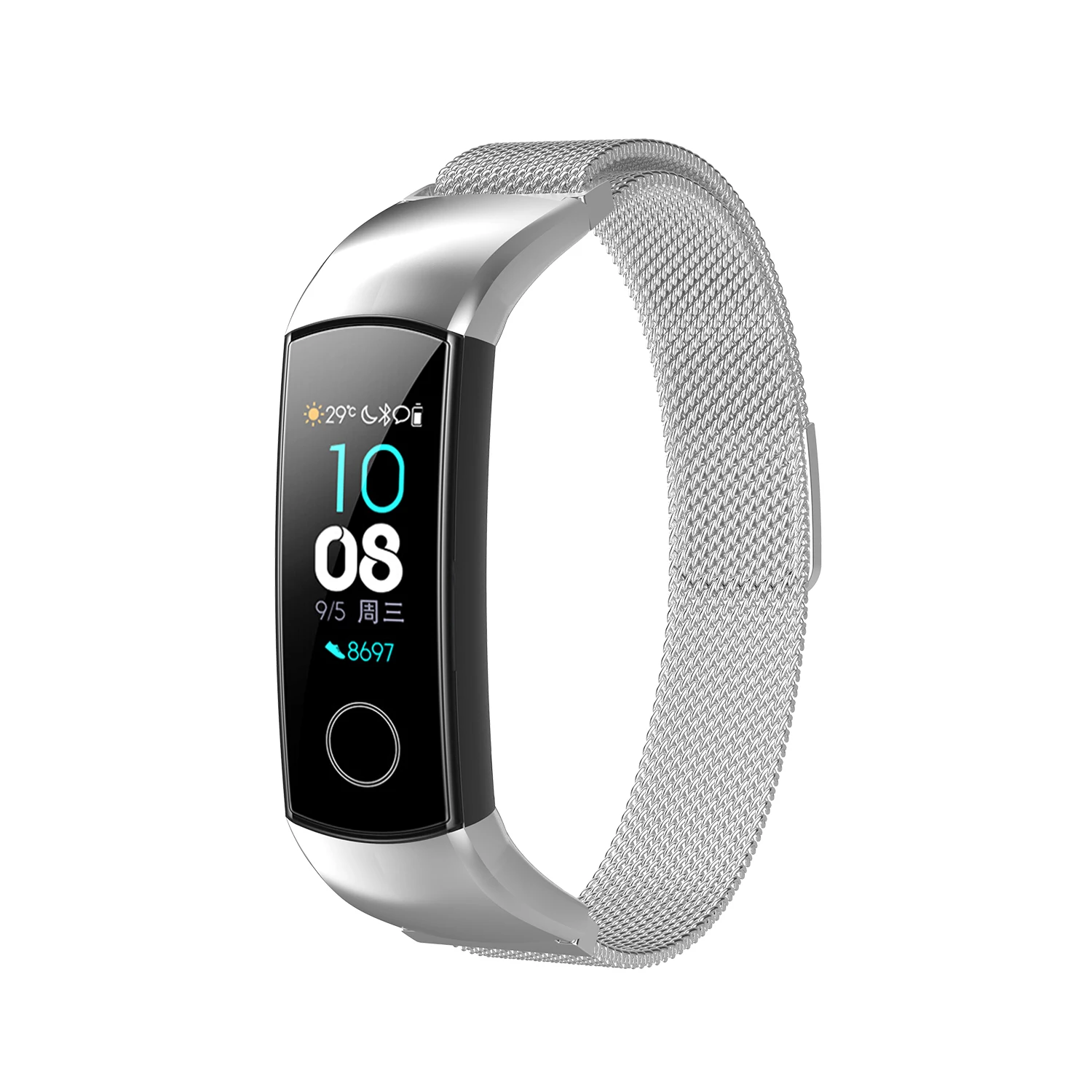 LEMFO Смарт аксессуары для huawei Honor Band 5 ремешок сменный Браслет 4 браслет магнитный с миланским плетением Нержавеющая Сталь Анти-потеря