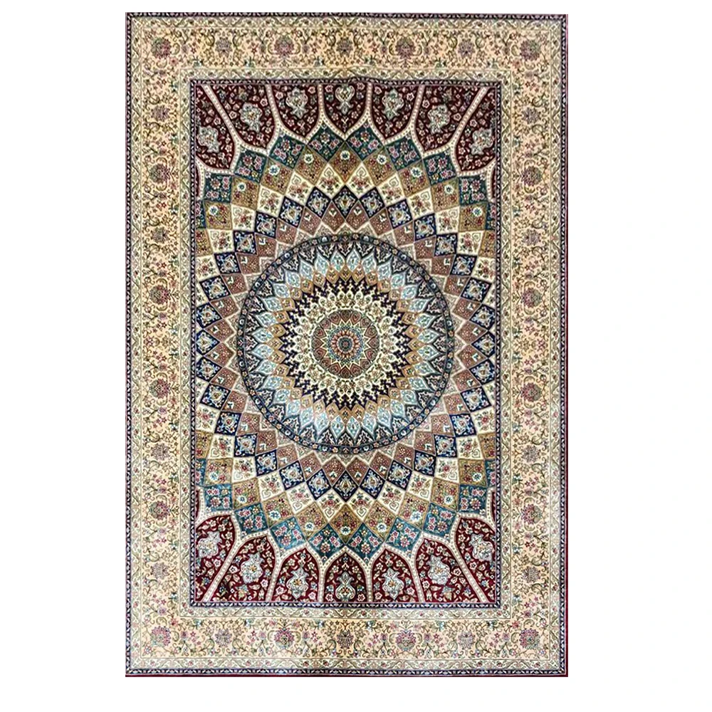 

4'x6' Persian Design Handmade Hot Sale Rugs Oriental Silk Rug Soft Carpets