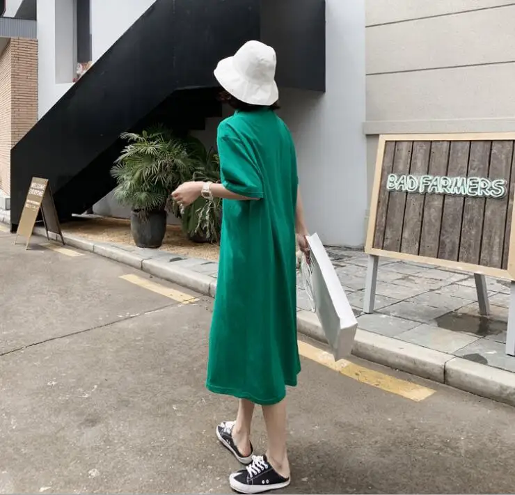 Новинка 2019 Брендовое летнее платье для беременных женщин свободная версия