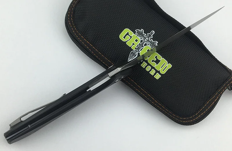GREEN THORN SIGMA Flipper folding knife D2 blade titanium+ G10 steel handle outdoor camping kitchen fruit knife EDC tool