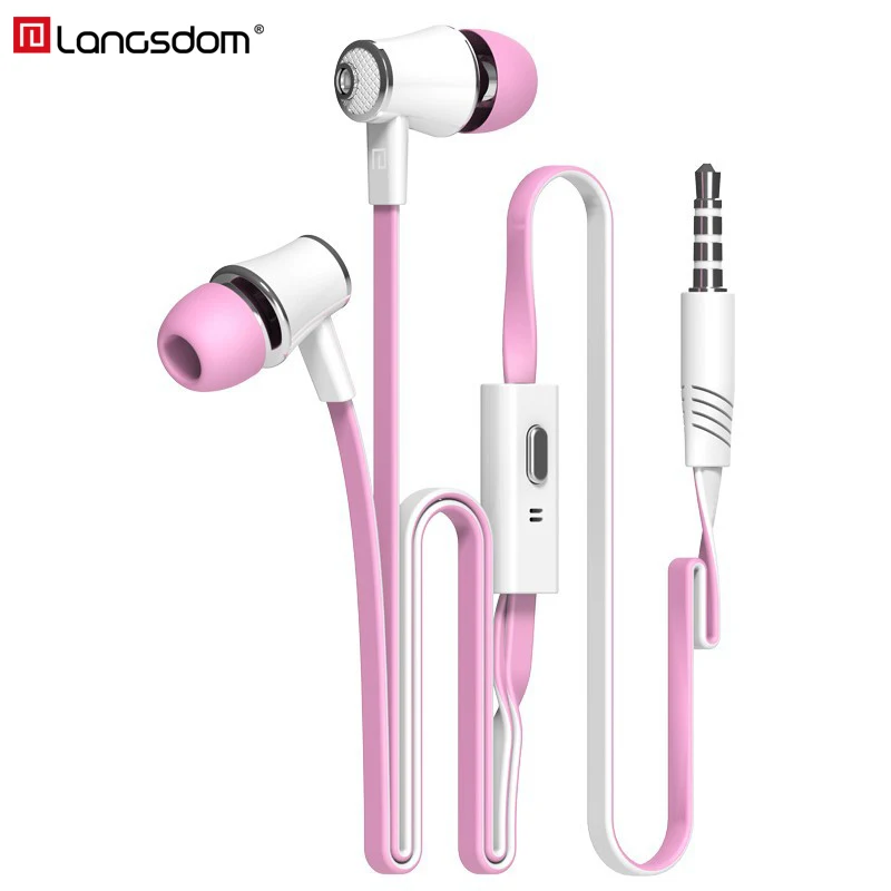 Pink Mijiaer JM21, наушники с проводным басом, наушники-вкладыши, цветная гарнитура, Hifi наушники для iPhone 6, 6 S, Xiaomi, наушники, fone de ouvido - Цвет: Pink