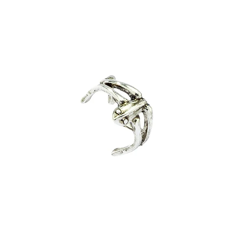 

New Vintage Ancient Silver Color Frog Hollow Finger Ring Adjustable Opening Ring For Women Punk Hiphop Rock Party Jewelry Gift
