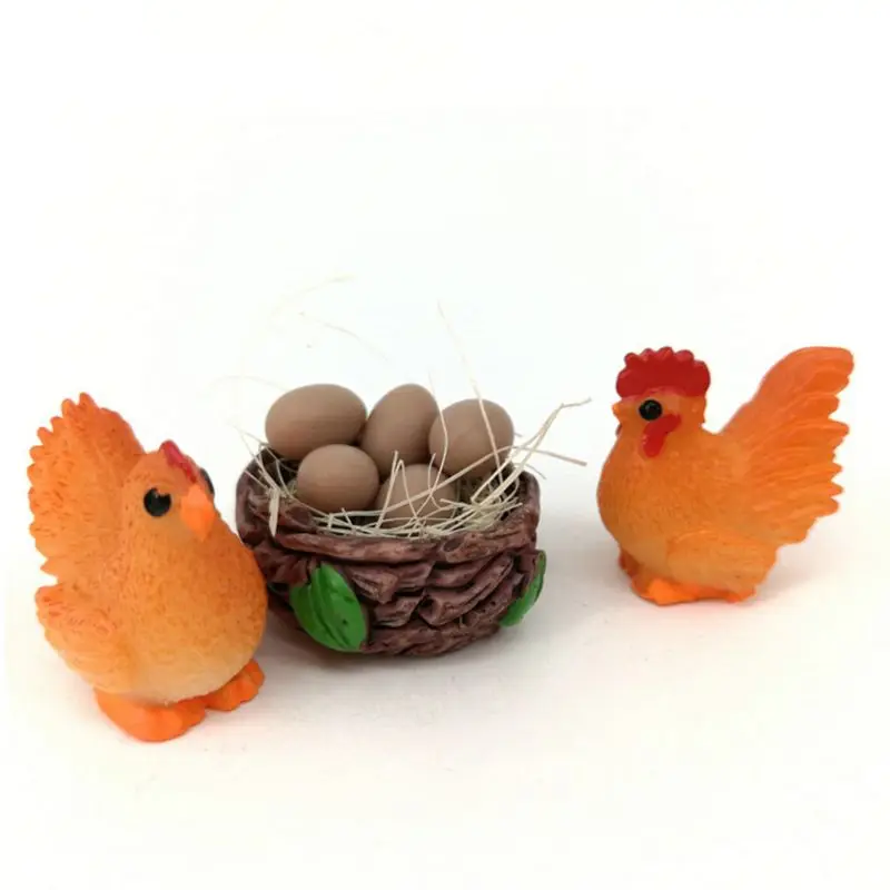 Масштаб 1: 12 набор куриных яиц кукольный домик миниатюрный куриный мини-домик