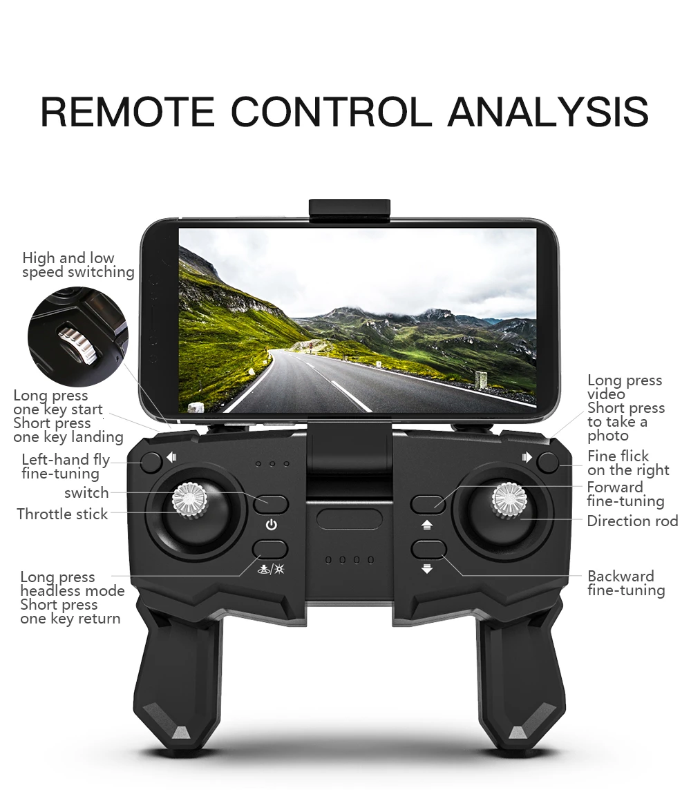 Профессиональный широкоугольный 4K камера wifi FPV RC складной Дрон Безголовый режим оптический поток давление высота удержания Квадрокоптер