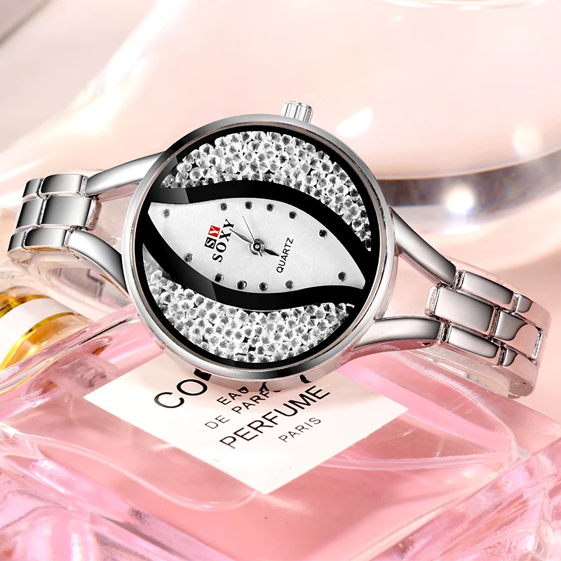 Часы наручные женские из нержавеющей стали брендовые Роскошные креативные