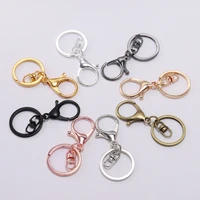 5pcs lobster clasp key ring alloy keychain men simple key ring cool for car gifts trendy gold black rose gold color