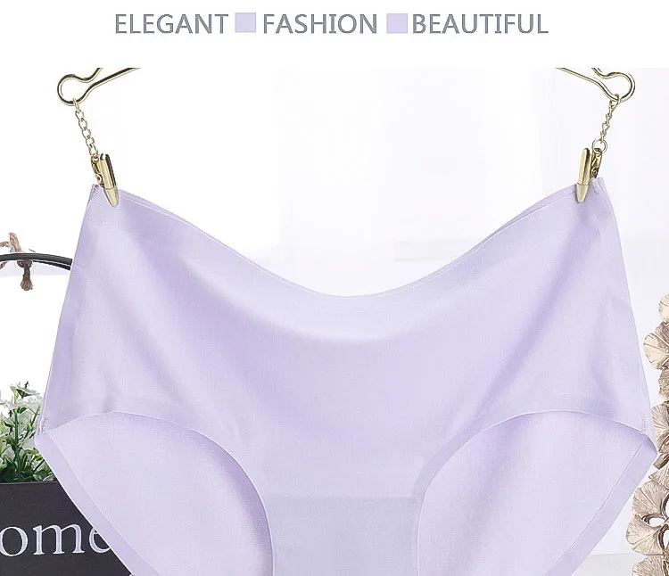 

Middle Waist Woman Panties Polyester Plus Size Seamless Panties Breathable Lingerie Female Briefs Sexy Women's Underwear