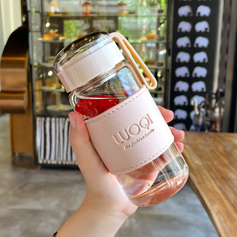 

Summer Portable High-value Women's Cute Net Red Tea Cup with Lid Office Glass