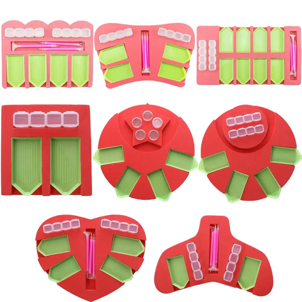 Алмазов картина лоток держатель Органайзер точечной фиксацией ручка Наборы