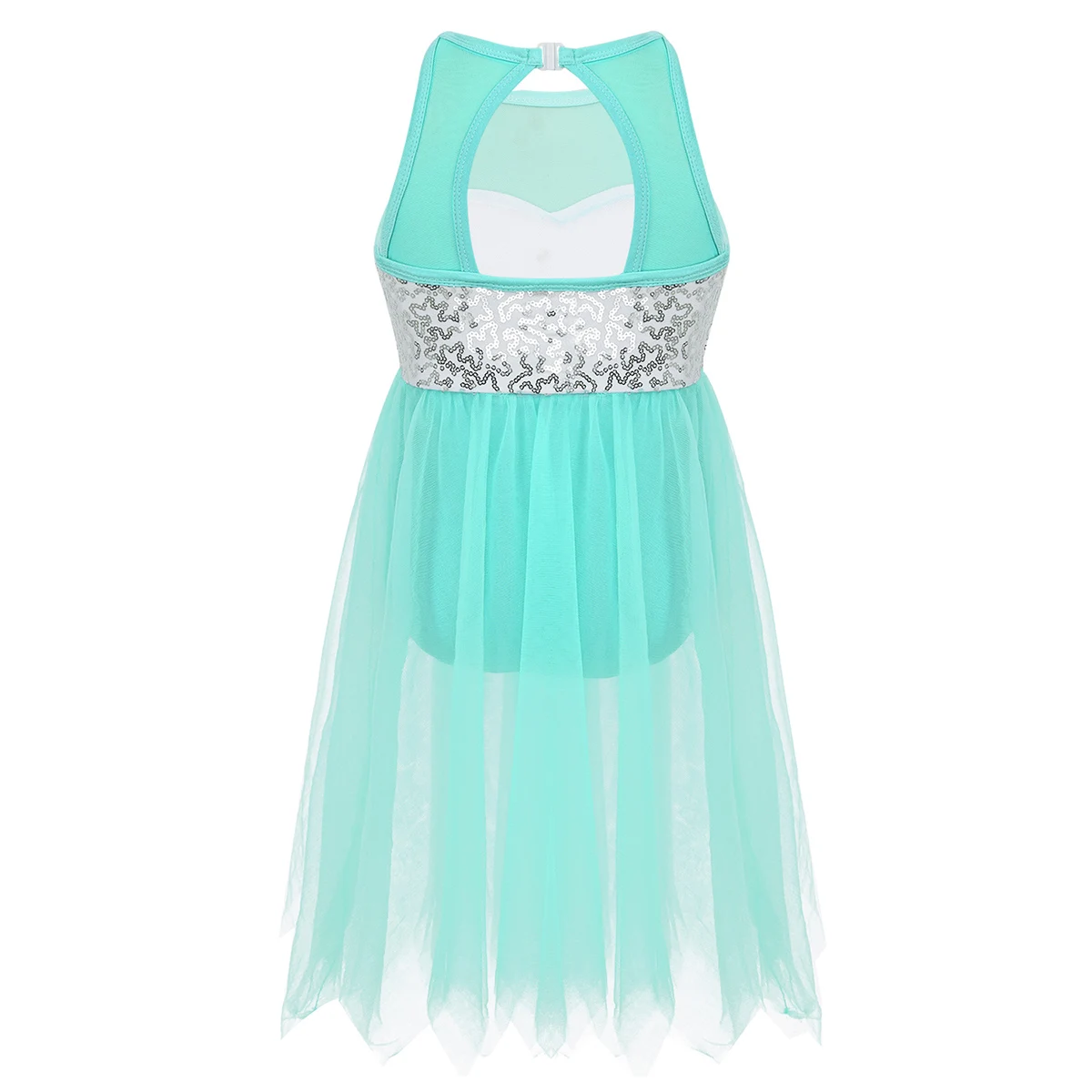 TiaoBug блестящая гимнастическая трико для девочек сетчатая пачка балетная фигурка