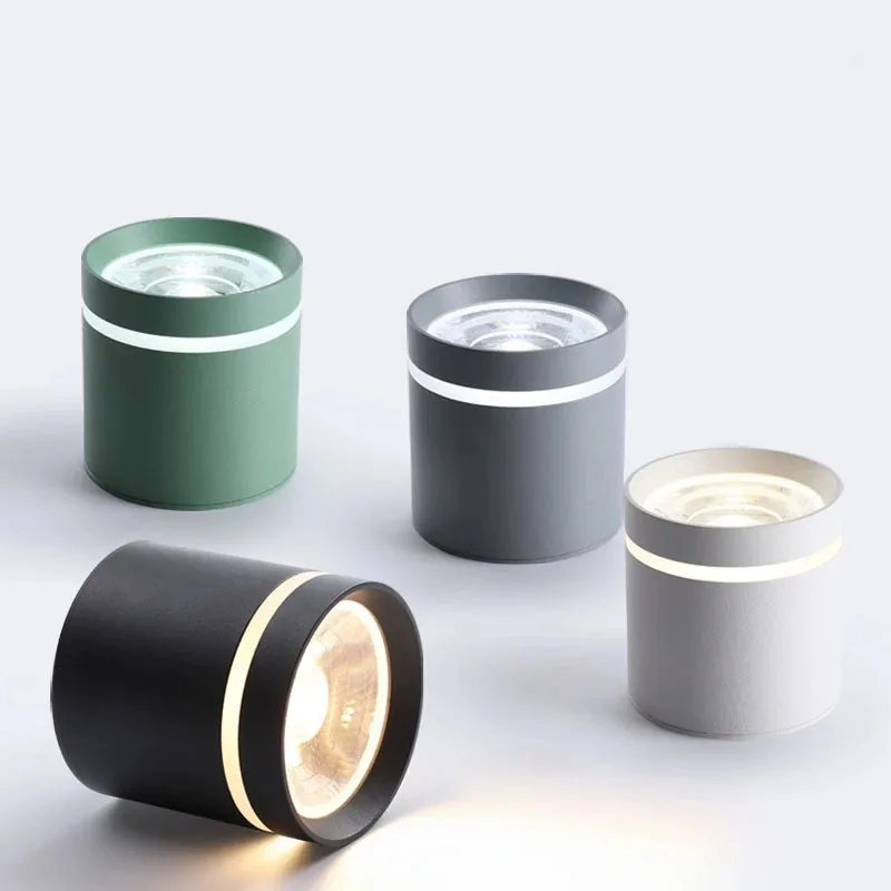 Luces LED de cilindro regulable de alta potencia, lámparas de fondo de iluminación interior, lámpara de punto para techo, 10W12W15W18W20W COB