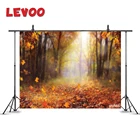 Фон для фотосъемки LEVOO, Осенний пейзаж, лес, падающие листья, виниловый Фотофон, реквизит для фотосъемки