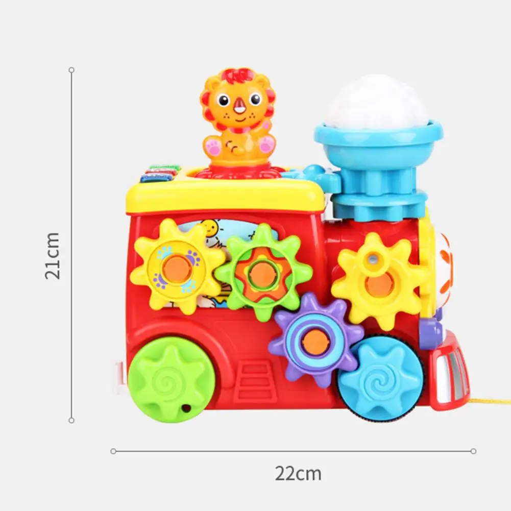 

Cute Cartoon Multi Function Animal Train Gear Splicing DIY Assembly Educational Toy Kids Gift Set