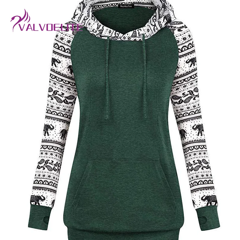 

Новинка Зима 2021, женская теплая толстовка с рождественским принтом, свитшот с круглым вырезом, модный универсальный пуловер, длинный свитер