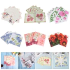 20 шт.компл. бумажные салфетки с изображением роз и бабочек